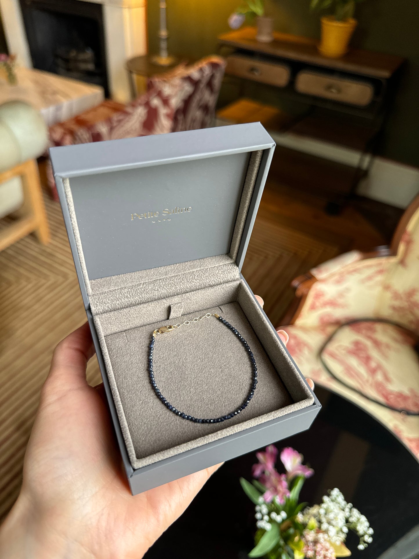 Birthstone 14-Karat Gold Beaded Bracelet