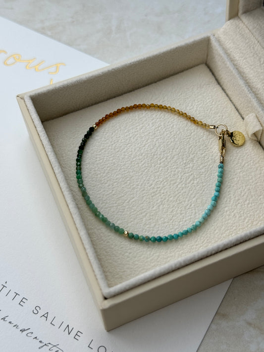 Birthstone 14-Karat Gold Beaded Bracelet