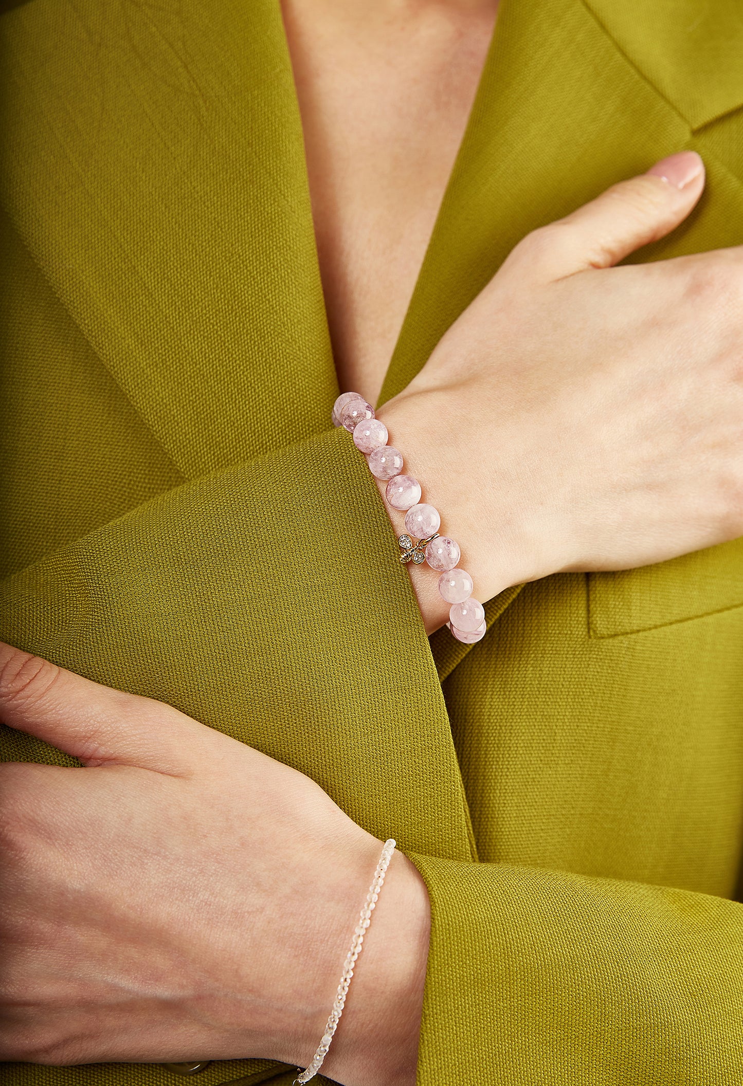 Birthstone 14-Karat Gold Beaded Bracelet